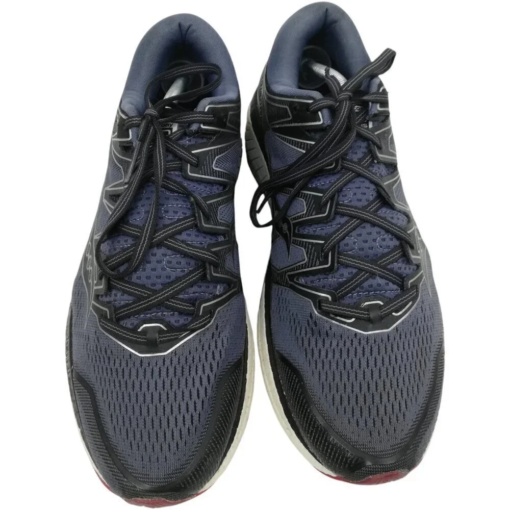 Saucony Hurricane 22 Black Gray Running Tennis Shoes Size 11.5 Mens Low Top
